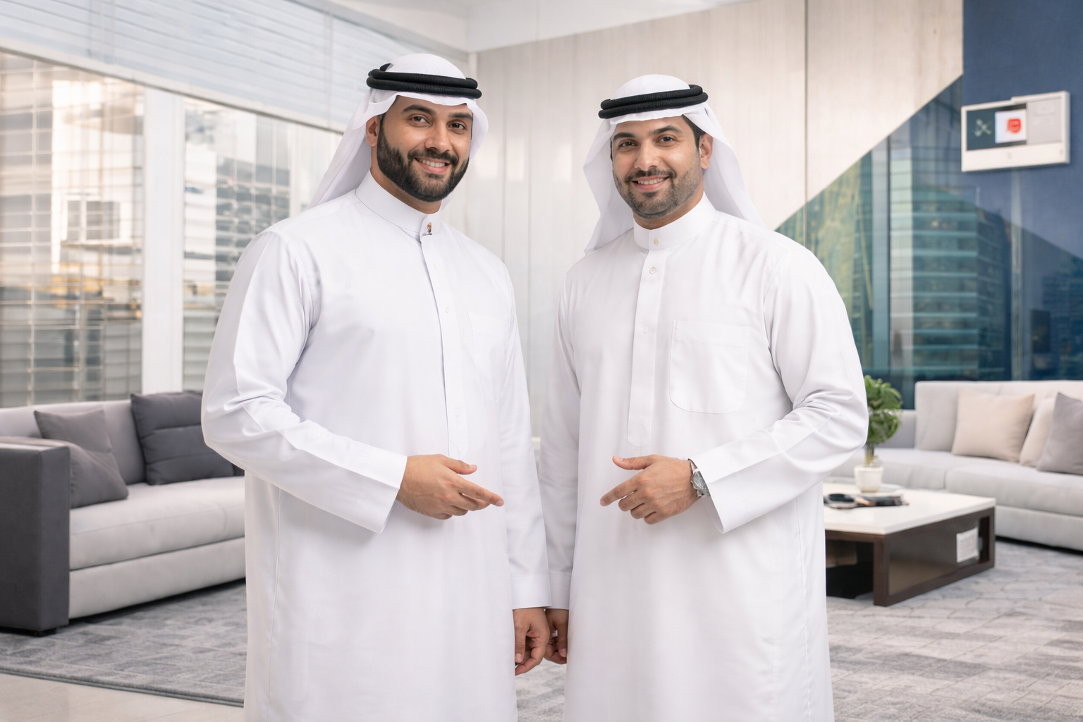 Modern business district view